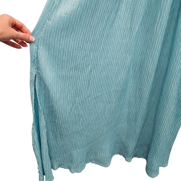 Taylor Sleeveless Maxi Dress Turquoise Side Slits NEW Prom Formal - Picture 6 of 8